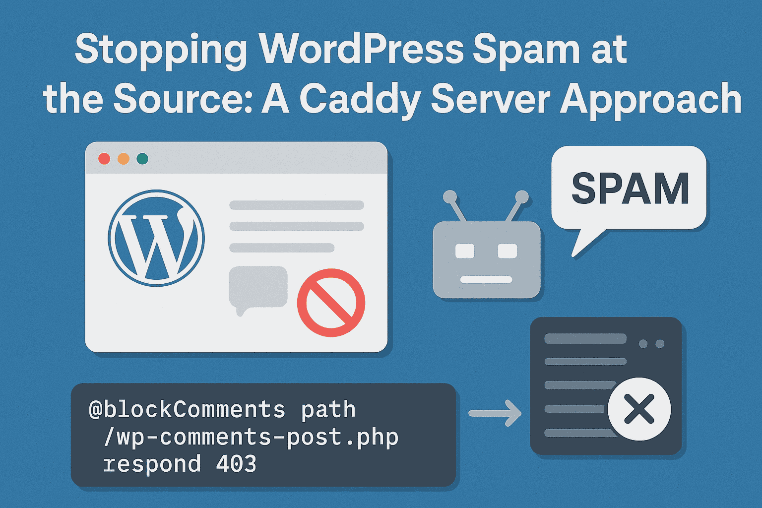 Stopping WordPress Spam at the Source: A Caddy Server Approach