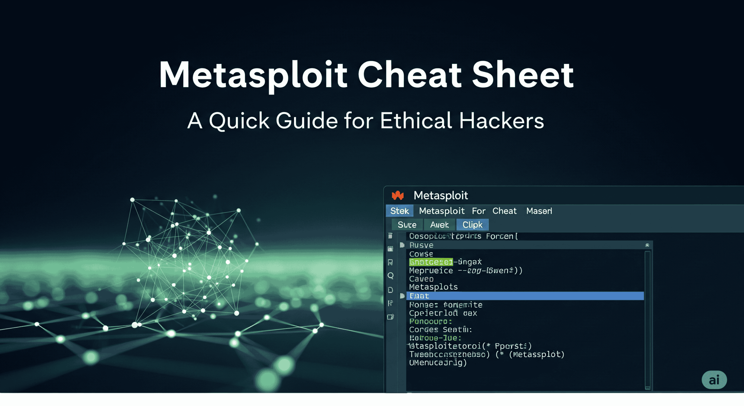 🛠 Metasploit Cheat Sheet: A Quick Guide for Ethical Hackers