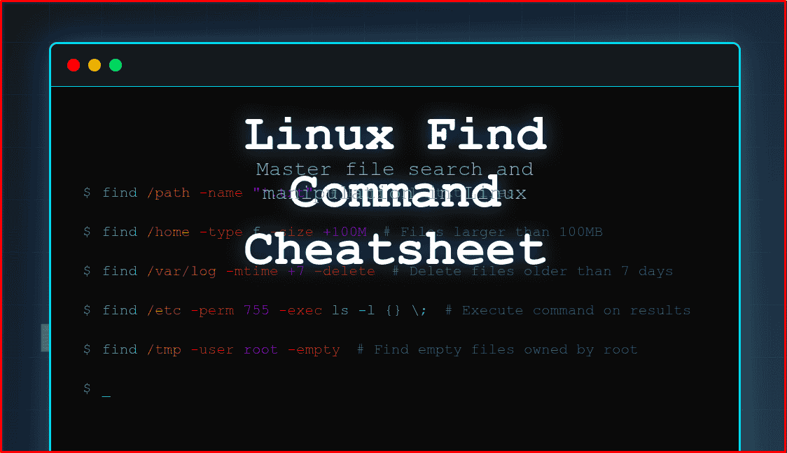 Level Up Your Linux Skills: Find Command Reference