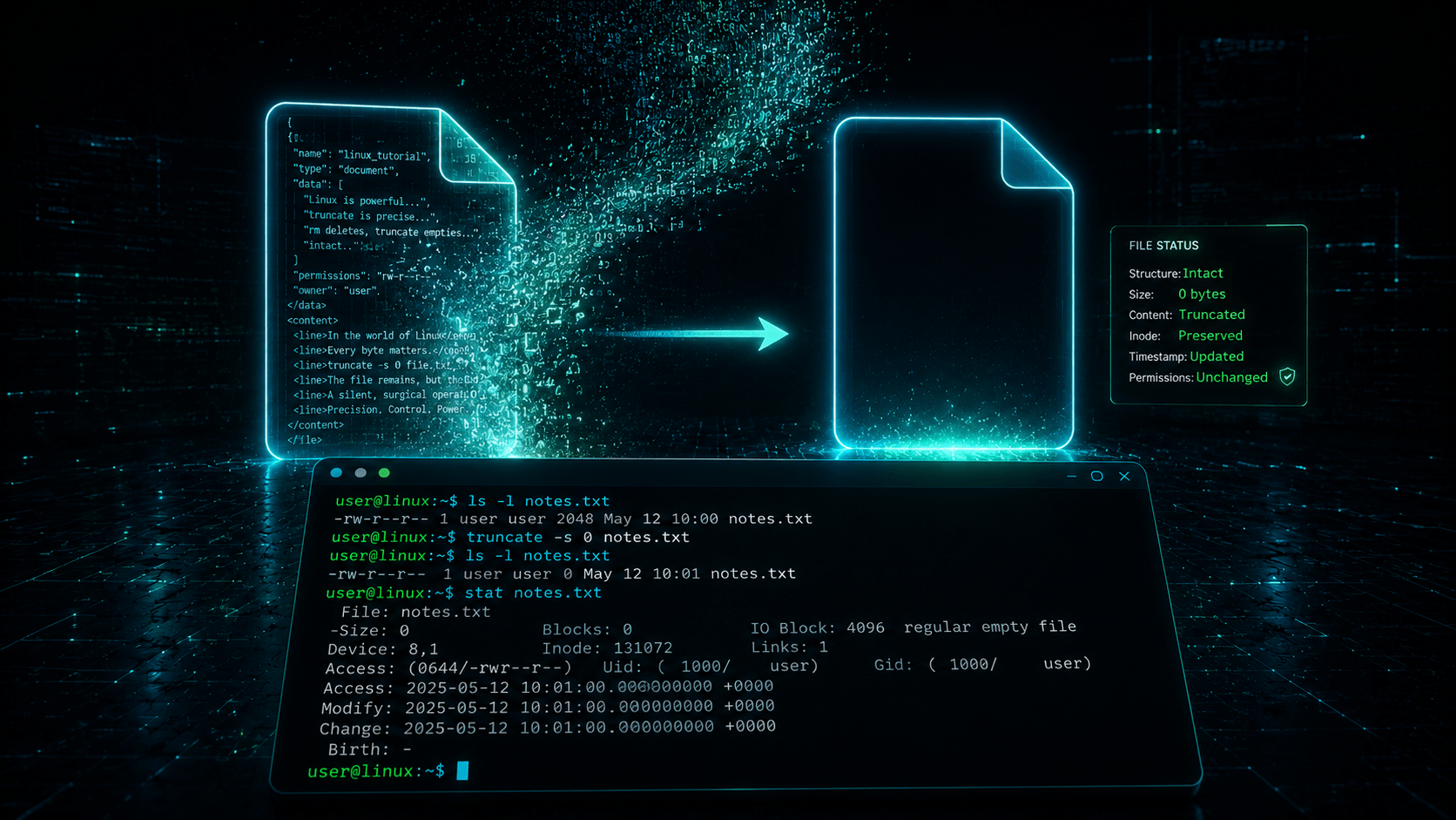Linux File Truncation: Wipe File Contents Without Deleting the File