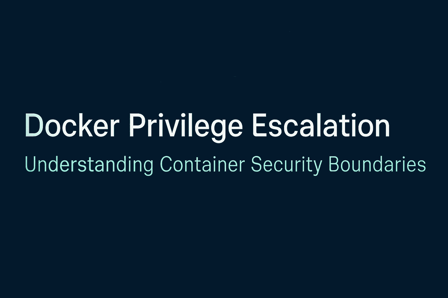 docker-privilege-escalation